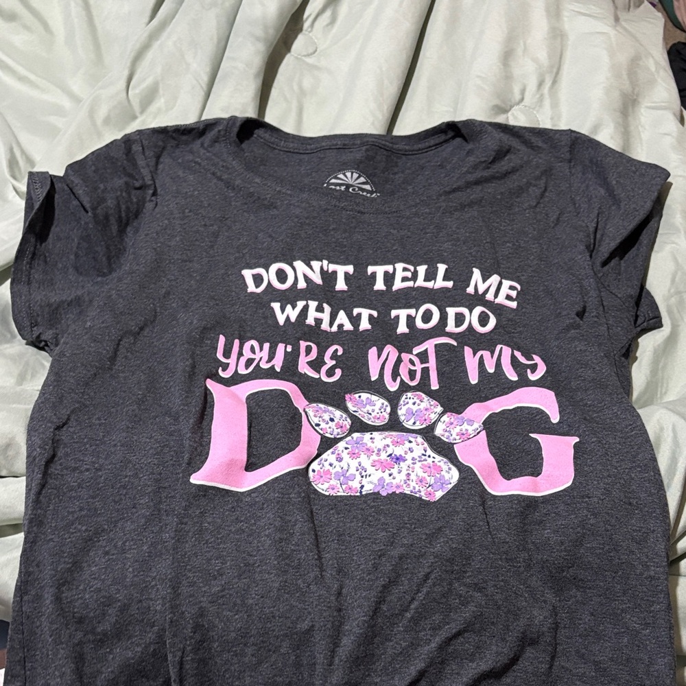 Charcoal and Pink Graphic Tee
